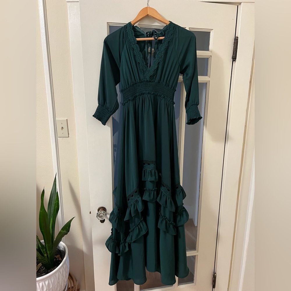 Baltic Born dress, 3/4th sleeve, size small, forest green. Perfect condition.